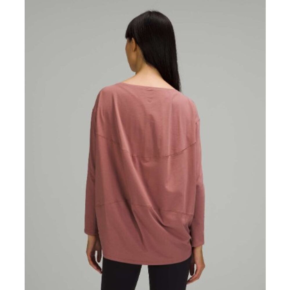 lululemon athletica long sleeve tee in dusty rose